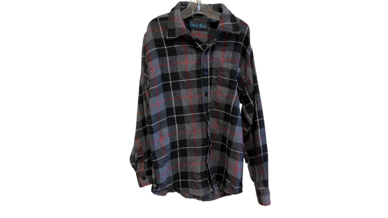 Bold Blue Shirt Medium Multicolor (Black, Grey, Red, Blue)