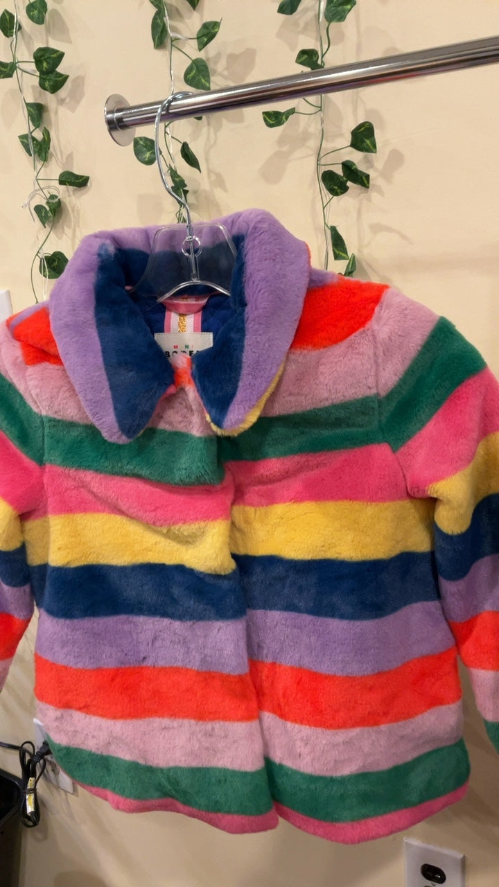 Mini Boden Faux Fur Coat 6-7 years