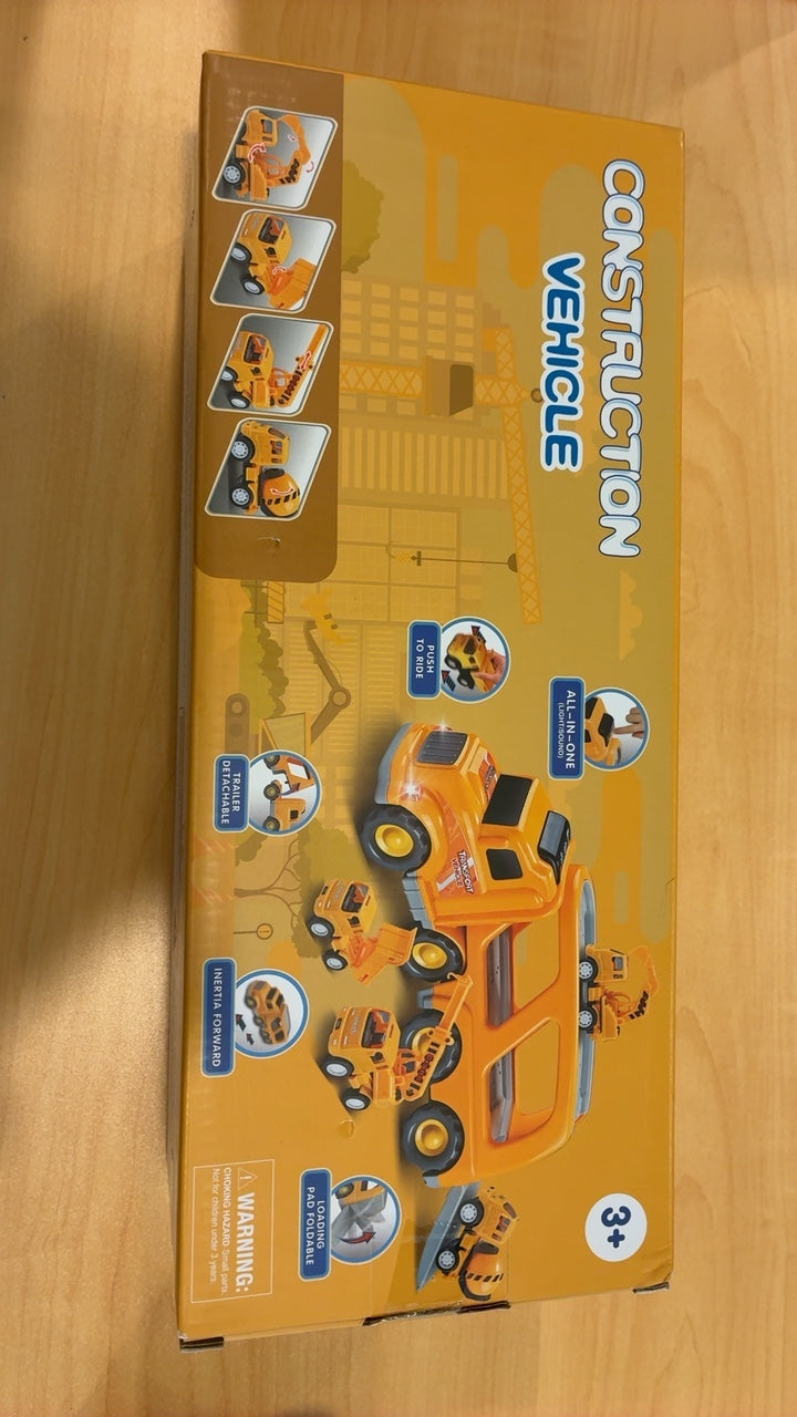 Nicmore 5-in-1 construction truck toy set