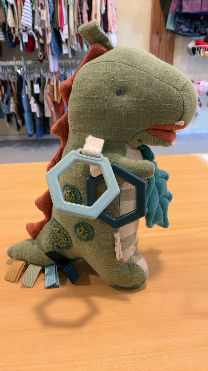 Itzy Ritzy Bitzy Bespoke Link & Love dinosaur activity plush toy