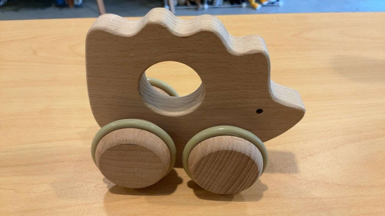 Masterkidz wooden hedgehog rattle