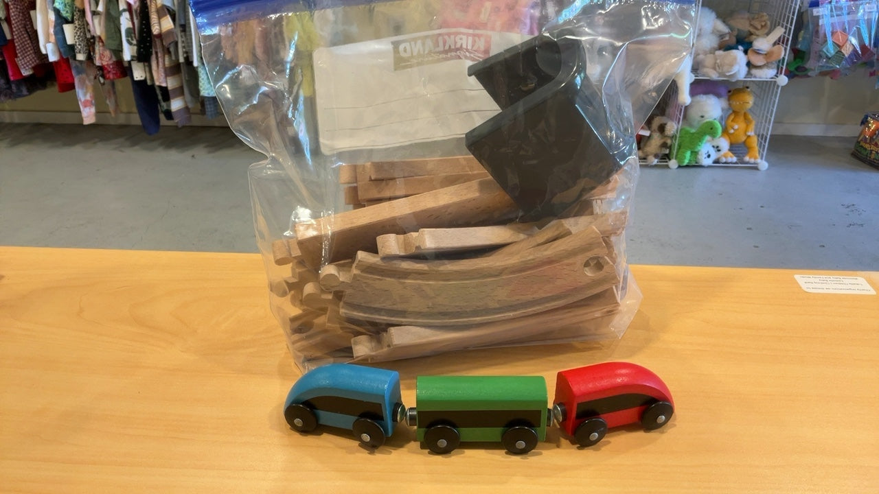 Ikea Lillabo Wooden Train Set