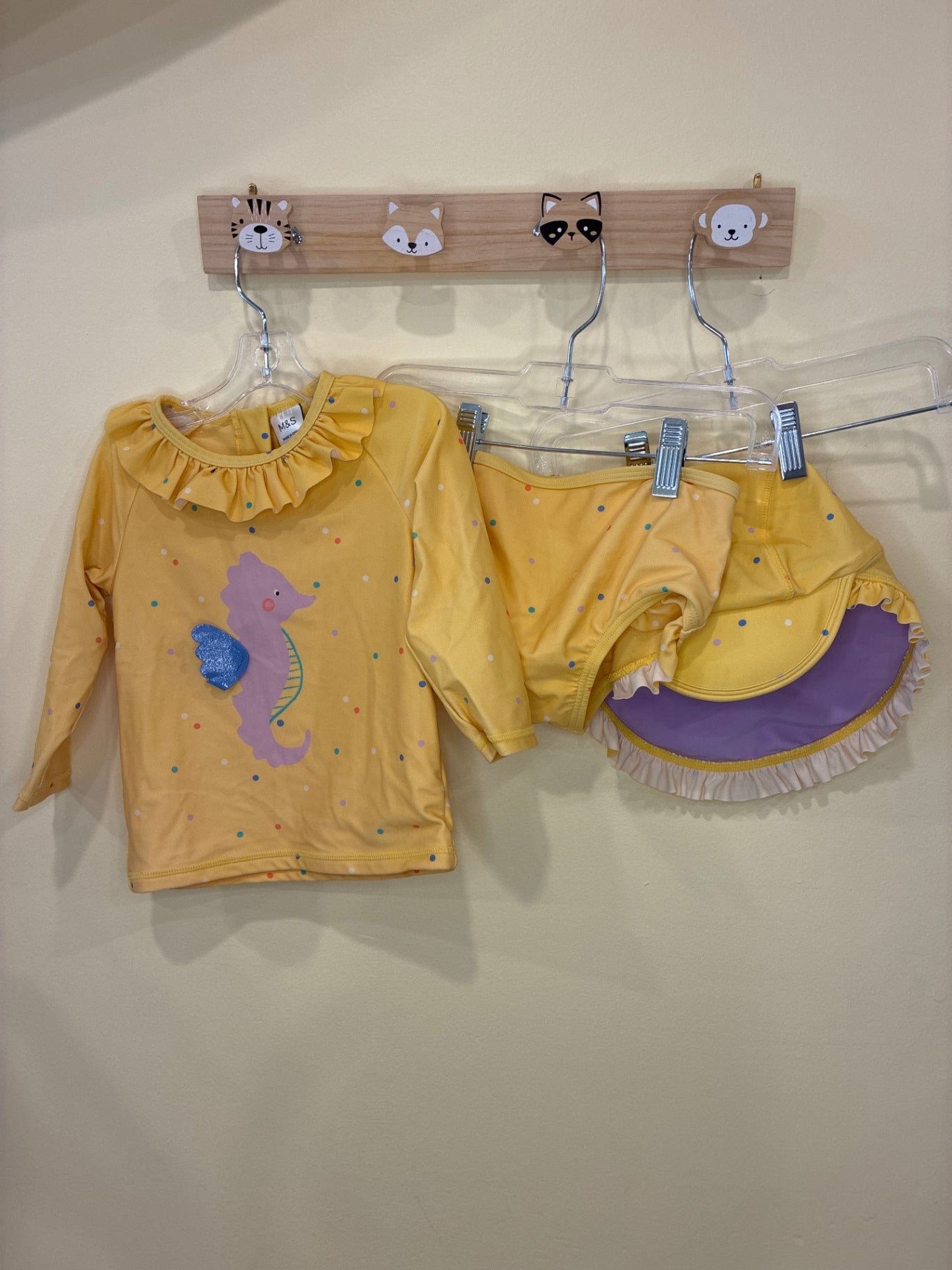 M&S Swimsuit & Hat | Size 18-24 m