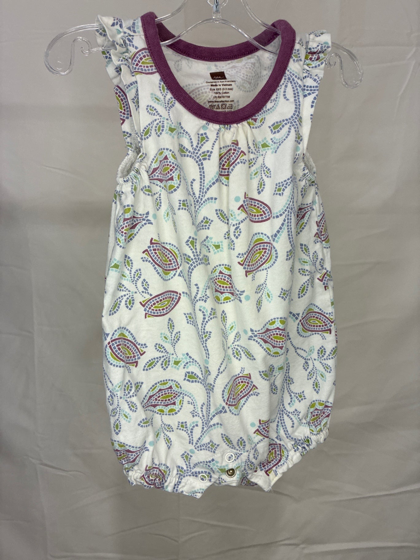 Tea Romper | Size 3 months